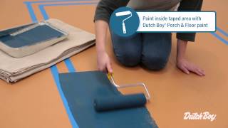 How to paint a faux rug or welcome mat on your porch | Dutch Boy
