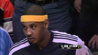 J R  Smith dunk on George Hill   Spurs @ Nuggets 12/16/2010