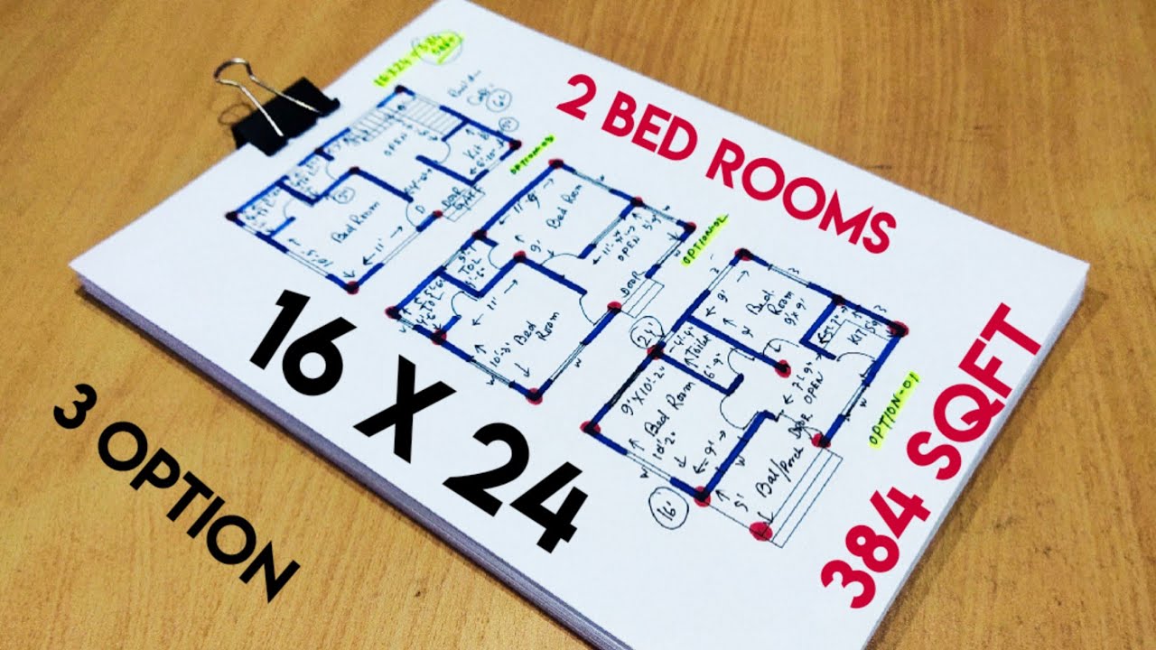 16 x 24 small house plan II 16 x 24 ghar ka naksha II 384 sqft house plan design