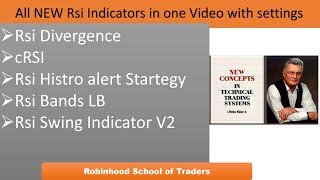 NEW Modified RSI Indicators Version (Cyclic Smoothed, Bands, Histogram Alerts, Divergence, Swing V2)