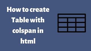 How to create table in html with border