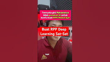Rahasia buat RPP Modul Deep learning Pembelajaran Mendalam PM