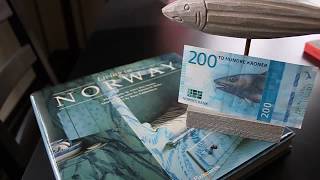 New 200 Norwegian Kroner banknote. Fishing. Beautiful.