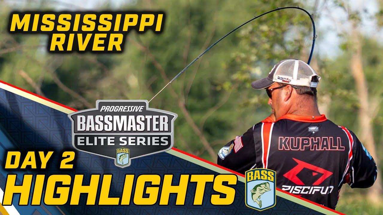 Highlights: Day 2 of Bassmaster ELITE at Mississippi River