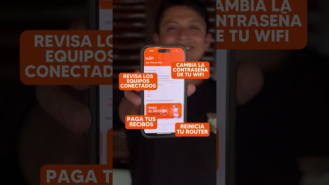 Cambia la contraseña de tu WiFi, paga tus recibos... ¡Todo esto y más desde la app Mi WIN! 😌📱