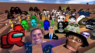 Too Much Nextbots In Big Maze!!!- Garry's Mod