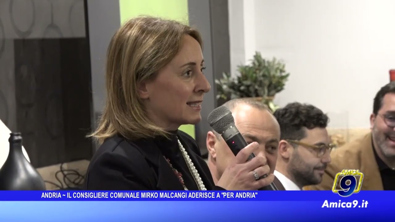 Andria, il consigliere comunale Mirko Malcangi aderisce a 
