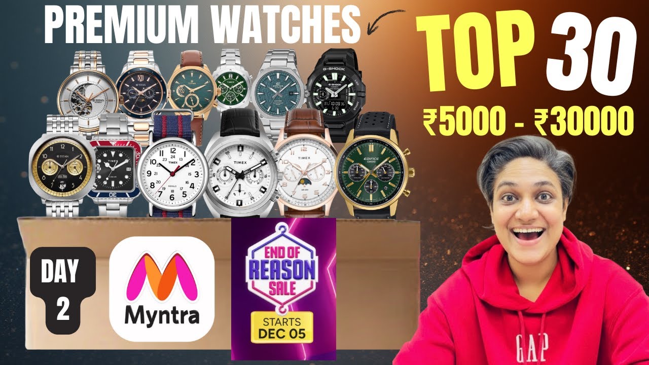 ⏰ Распродажа Myntra End of Reason: 30 часов от лучших брендов | Casio, Timex, Titan, Max. Скидки 60%