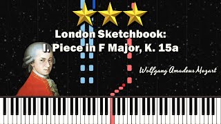 Mozart's Piece in F Major, K. 15a (London Sketchbook) [Synthesia MIDI Tutorial]