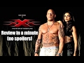 XXX3; The Return of Xander Cage - a review in a minute (no spoilers)