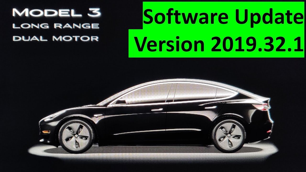 Tesla Model 3 Software Update Version 2019.32.1: Reifenkonfiguration und Software Download Anzeige