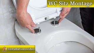 Montage WC Sitz mit Absenkautomatik / Toilettendeckel montieren  Dombach Celesto Toilettendeckel