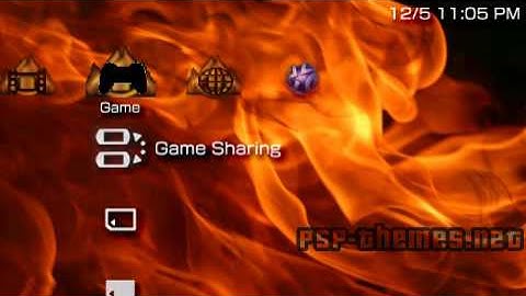 PSP Theme zizziling flame theme PSP-Themes.NET