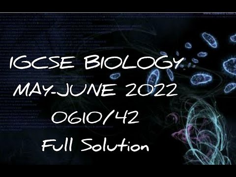 0610_s22_ms_42 Full Solution IGCSE 0610/42 Biology Paper 4 May June ...