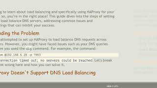 How to Load Balance DNS Servers Behind HAProxy