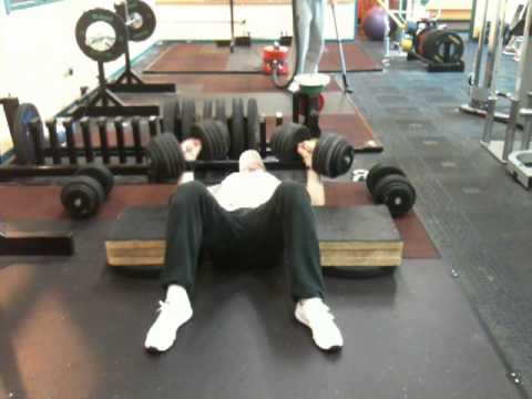 Dumbbell Floor Press 50kg 110lb Dumbbells X 4 Reps Youtube