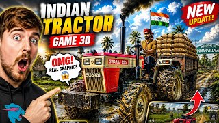 Indian Tractor Game 3D 🚜 Real Farming Gameplay | New Tractor Driving Mission screenshot 4