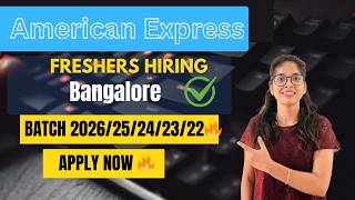 Software Engineer I Opening at American Express | Freshers 2026 | Bengaluru 🚀