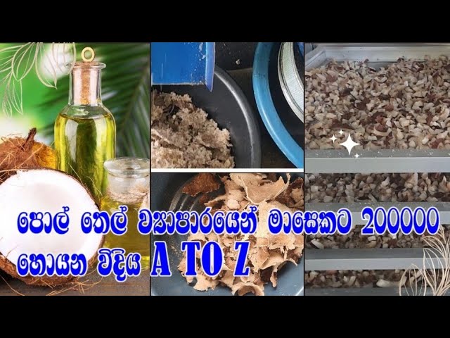 coconut oil business A toZ පොල් තෙල් ව්‍යාපාරය මුල සිට අගට