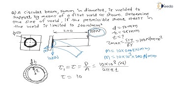 Mastering the Numerical 24: Welded joints for circular fillet | Joint Design | GATE Machine Design