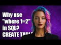 Why use "where 1=2" on a SQL CREATE TABLE syntax?
