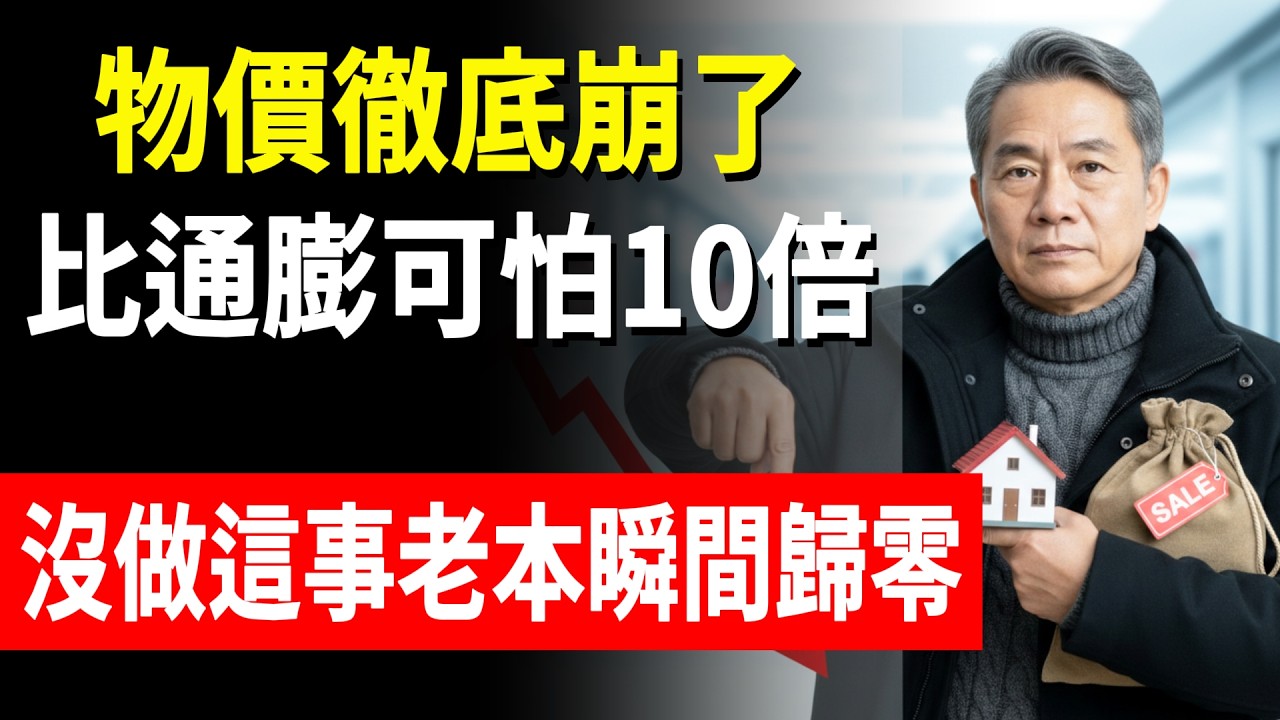 比通膨可怕十倍！「通縮地獄」正在吸乾你的財富！房子變水泥、薪水被大砍，長輩必看的10條保命法則！