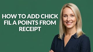 HOW TO ADD CHICK FIL A POINTS FROM RECEIPT - Julia'sTutorials