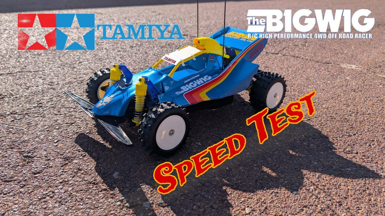 Tamiya BigWig Speed test with Gt Tuned motor on 2s - YouTube