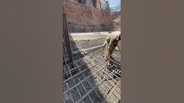 Vibrator in concrete to remove voids #construction