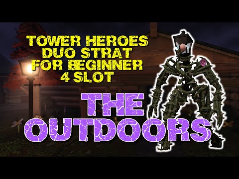Tower Heroes: The Outdoors Hard Mode DUO (Beginner Strat, 4 Slots Each) | Roblox