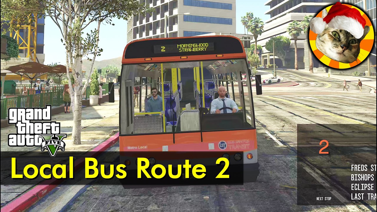 Bus Route 2 | bus ride as passenger | GTA V