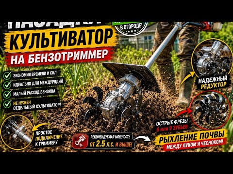 Насадка-культиватор на бензотриммер — реальный тест в огороде! Стоит ли покупать?