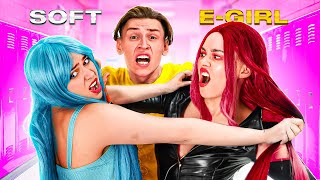 Bromas de virus y problemas divertidos con chicas | E-Girl vs Soft-Girl screenshot 2