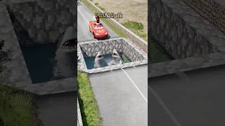 UNLUCKY CAR CAN'T CROSSING PIT SHARK _ BeamNG Drive -COFFIN DANCE MEGAMIX COVER💥 #beamngdrive