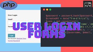 User Login, User register, Password Forget Forms with PHP Tutorial
