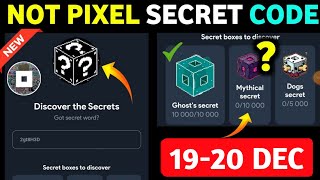 19-20 December Not Pixel Airdrop Secret Code Today | NotPixel Secrets Code | Dogs Secrets Code
