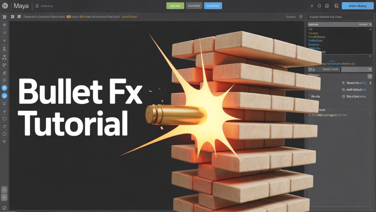 Maya Fx Tutorial : Bullet - Active Passive Rigid Body | Step By step ...