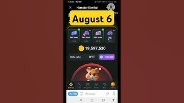 August 6, hamster kombat daily cipher code #subscribe
