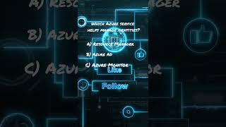 which Azure service helps to manage identity? Comment the answer👉 #azure #clouds
