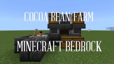 EASY AUTOMATIC COCOA BEAN FARM IN MINECRAFT BEDROCK EDITION 1.20 FOR (MCPE/BEDROCK/PS4/WINDOWS10)