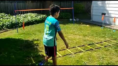 Ladder Exercise: Two feet in, one foot out