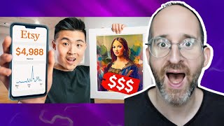 I Tried Selling AI Art Prints On Etsy For 30 Days | Jensen Tung