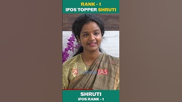 IFos Rank 1 | Topper Shruti | UPSC IFoS 2021 | Mock Interview  #shorts