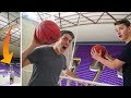 Challenging a SUBSCRIBER to Basketball Trick Shot BATTLE!