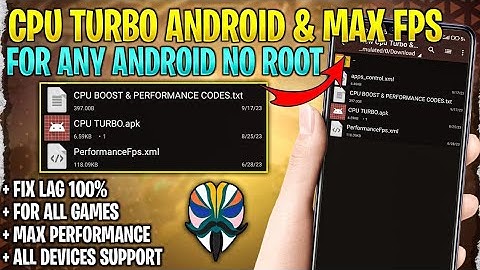 Cpu Turbo For Android Phone : NO ROOT || Get Max 60 - 90 FPS || STABLE FPS & PERFORMANCE || Fix Lag!