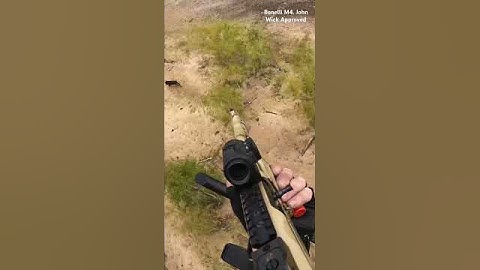 The Benelli M4. Likely the best semi- auto shotgun ever made! #aerialshooting #benelli #m4