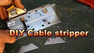 homemade DIY cable stripper (from scrap parts)