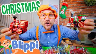 Blippi Christmas Trains! | Holiday Arts & Crafts | Fun Learning | Educational Videos For Kids