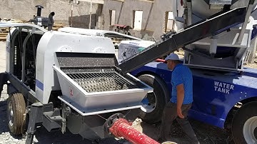 AIMIX AS-4.0 Self Loading Mixer and ABT60C Diesel Concrete Pump Working in Uzbekistan