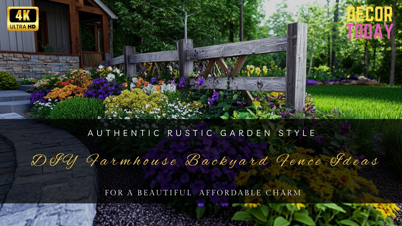 Authentic Rustic Garden Style: DIY Farmhouse Backyard Fence Ideas for a Beautiful, Affordable Charm